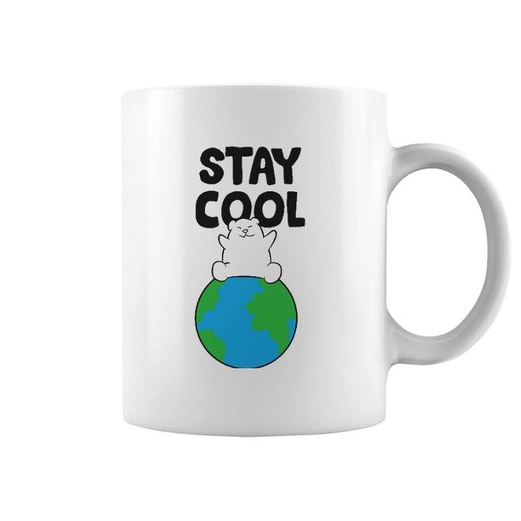 Save Earth Polar Bear Stay Cool Earth Polar Bear Coffee Mug