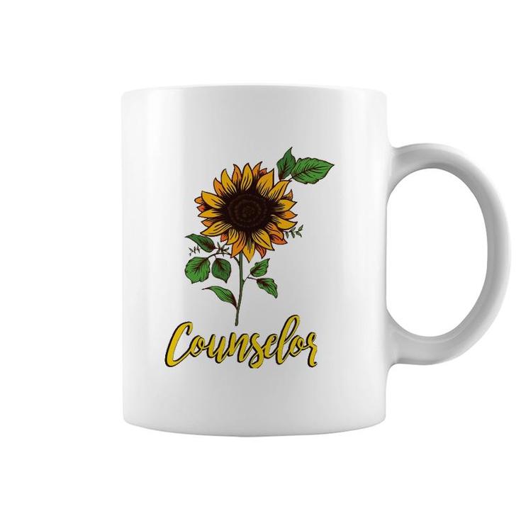 School Career Counselor Sunflower T Gift Coffee Mug