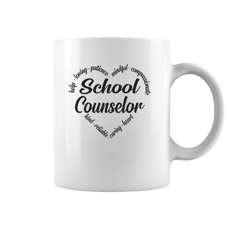 School Counselor Heart Word Cloud Coffee Mug