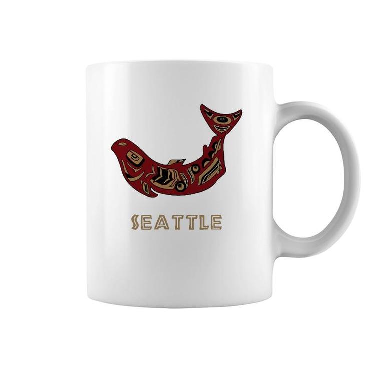 Seattle Washington Native American Indian Salmon Fishermen Coffee Mug