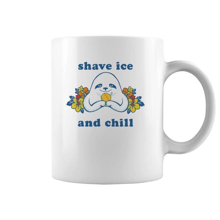 Shave Ice And Chill Sloth Hawaii Gift Surf Coffee Mug
