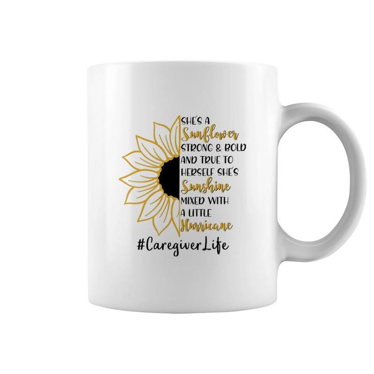 She A Sunflower Caregiver Life Coffee Mug