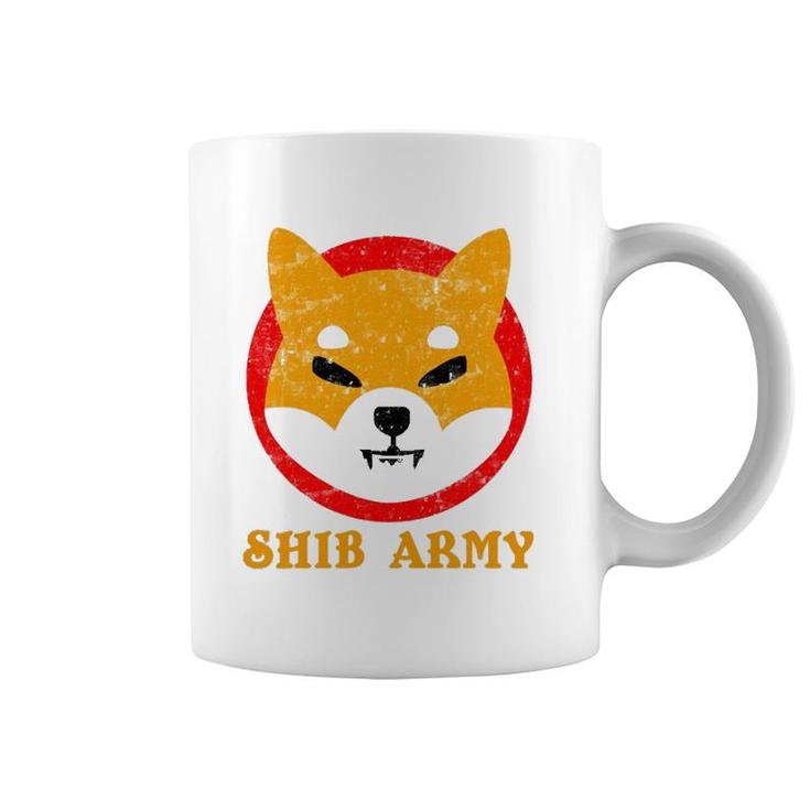 Shib Army Shiba Inu Token Design Shibarmy Cryptocurrency  Coffee Mug