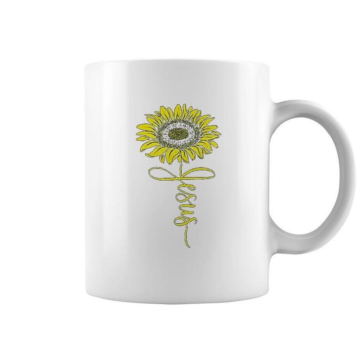 Southern Attitude Jesus Sunflower Coffee Mug