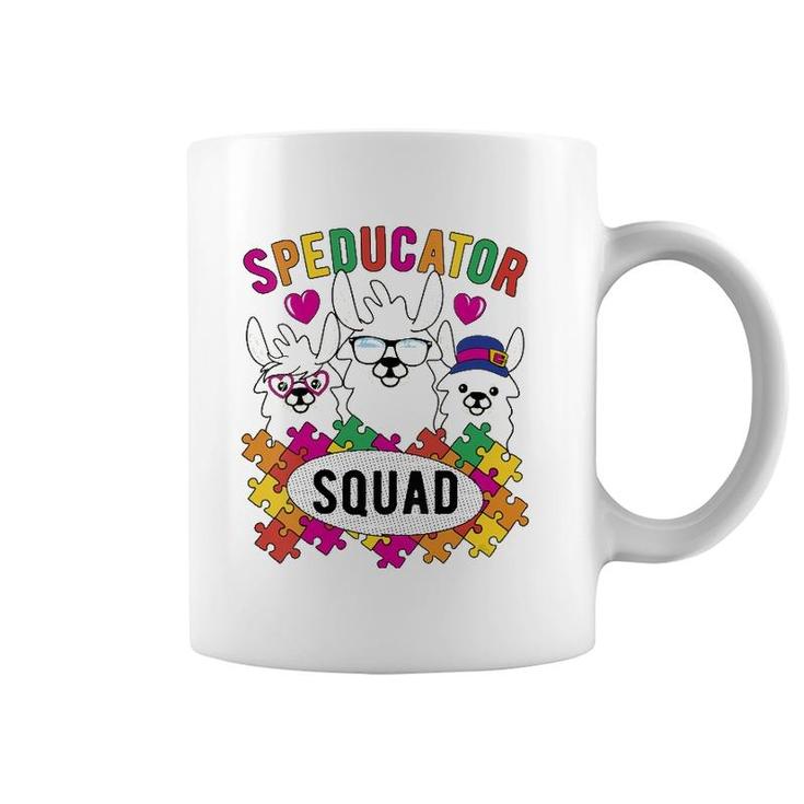 Speducator Squad Llama Autism Special Education Teacher Sped Coffee Mug