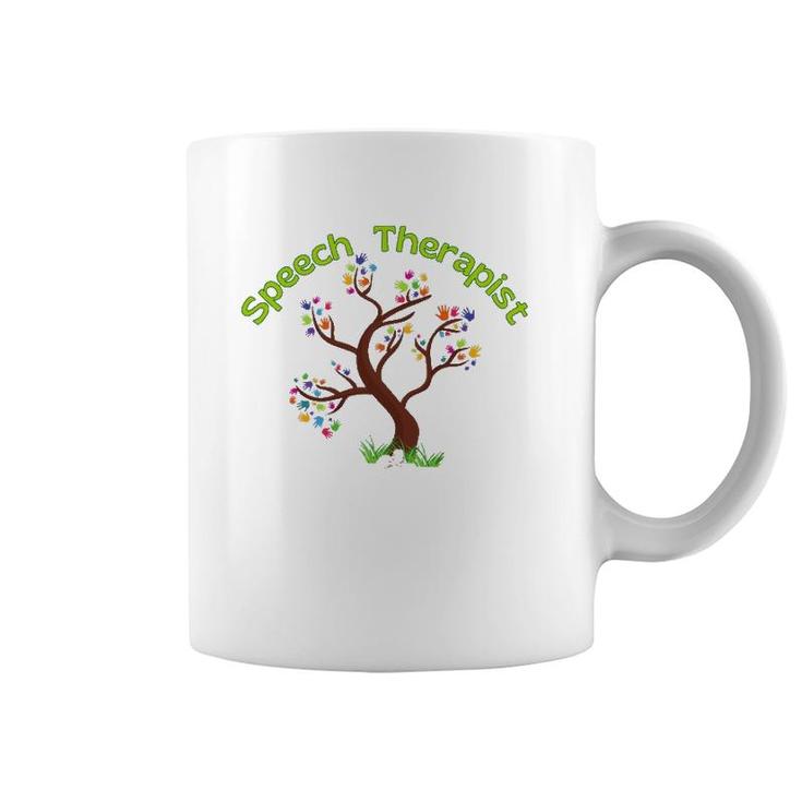 Speech Therapist Slp Therapy Special Needs Hands Tree Coffee Mug