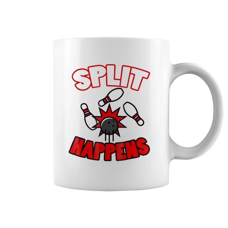 Split Happensfunny Bowling Gift For Bowlers Coffee Mug