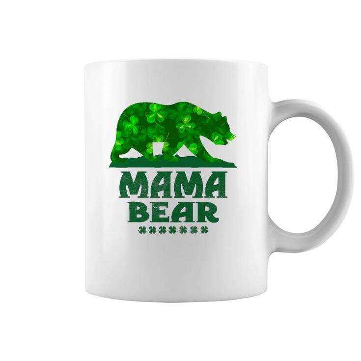 St Patricks Day Mama Bear Sunflower Mother Father Funny Coffee Mug