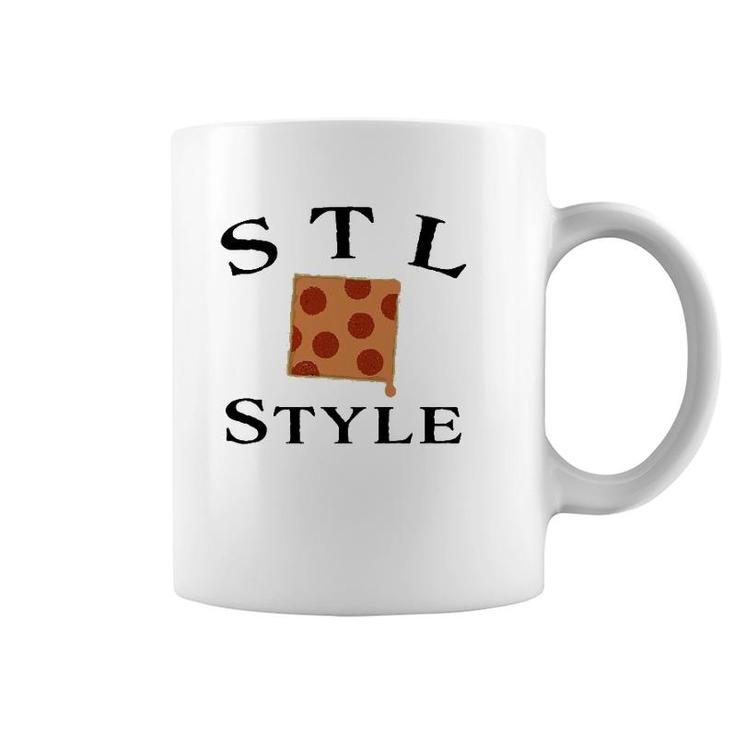 Stl St Louis Style Pepperoni And Provel Square Pizza Coffee Mug