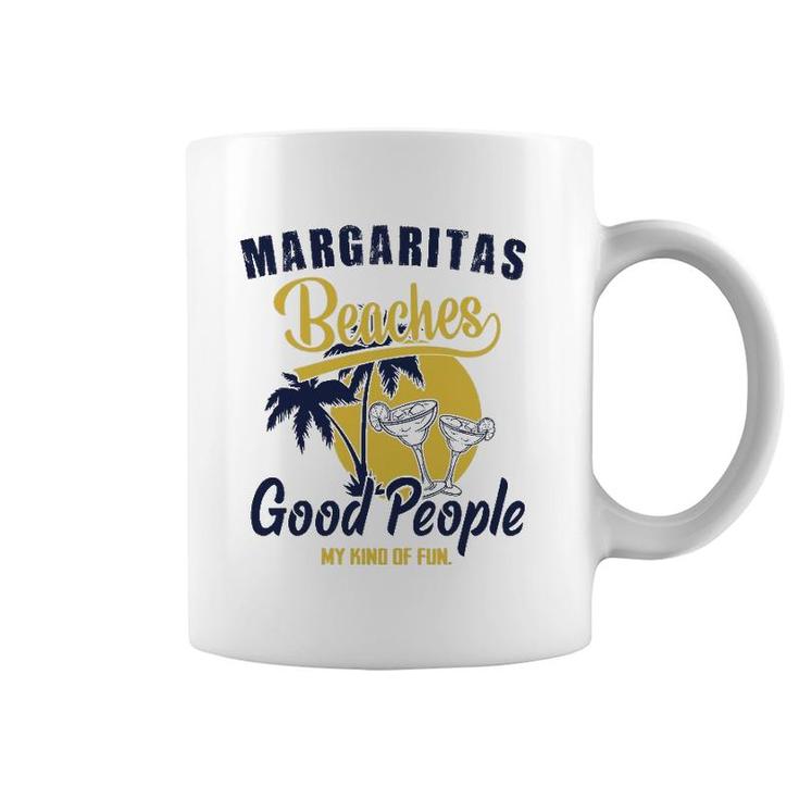 Summer Fun Vacation Margaritas Beaches & Good People Graphic Coffee Mug