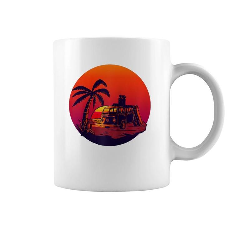 Summer Sunset - Love Van - Travel - Romanic Graphic  Coffee Mug
