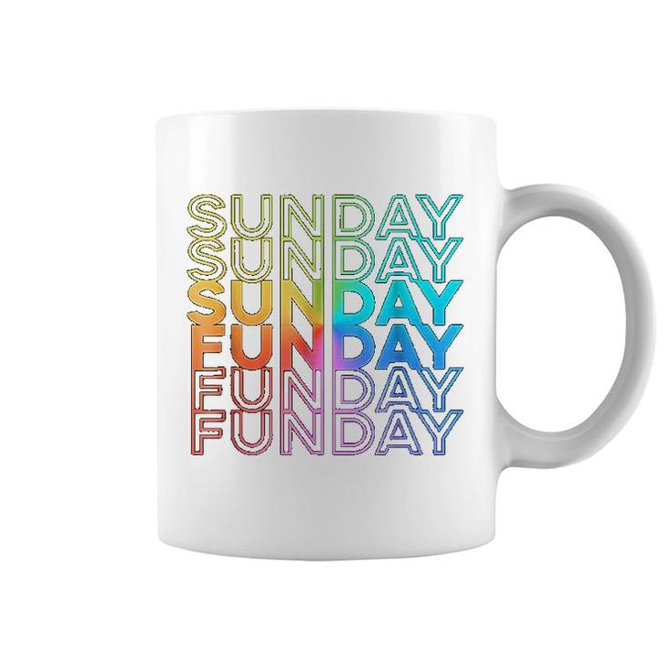 Sunday Funday Rainbow Fade Coffee Mug