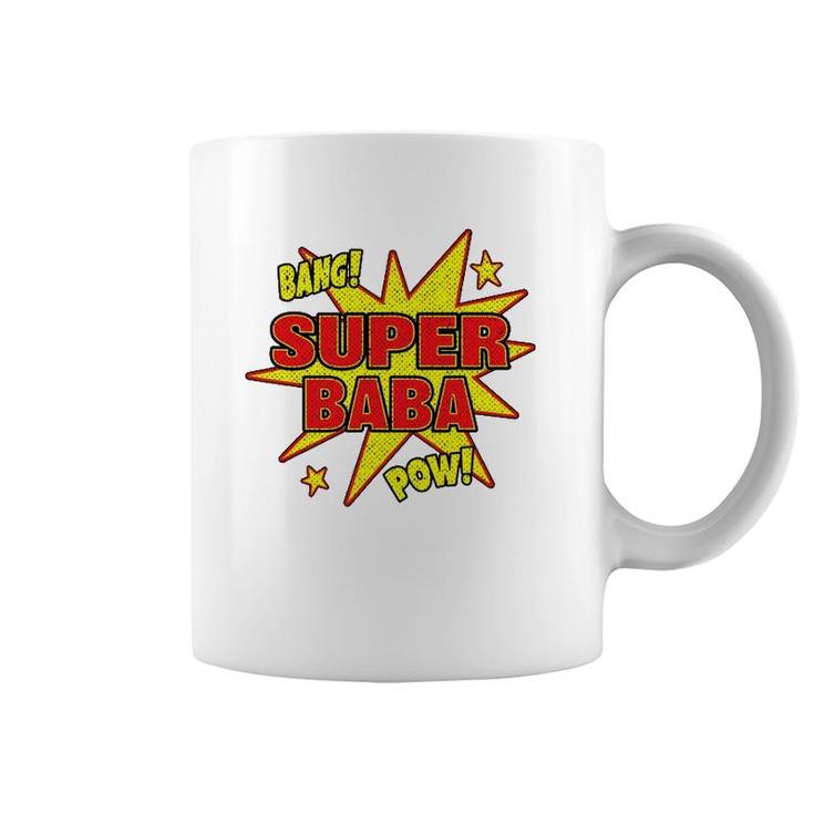 Super Baba Super Power Grandfather Dad Gift Coffee Mug