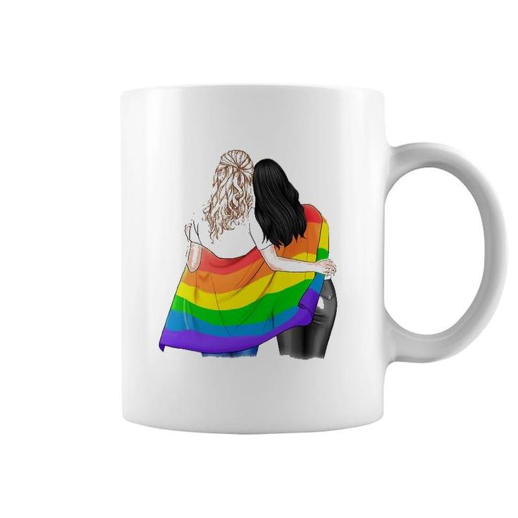 Supercorp - Proud Women Under Pride Flag Coffee Mug