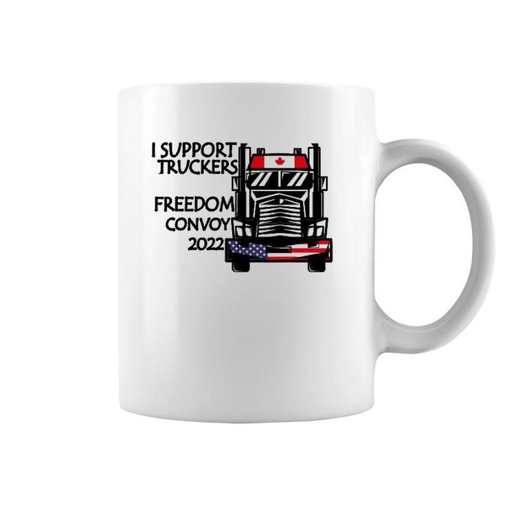 Support Canadian Truckers Freedom Convoy 2022 Usa & Canada Coffee Mug