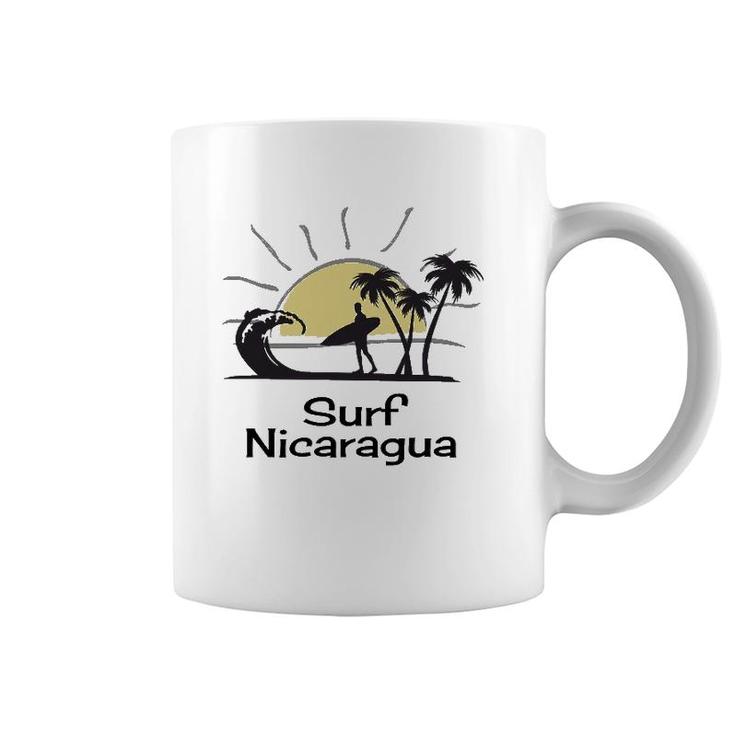 Surf Nicaragua Vacation Souvenir Surfing Coffee Mug