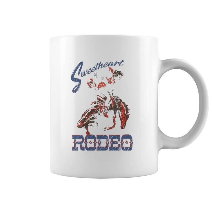 Sweetheart Of The Rodeo Western Cowboy Cowgirl Vintage Cute V-Neck Coffee Mug