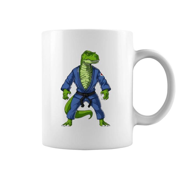 T-Rex Dinosaur Jiu-Jitsu Judo Martial Arts Karate Coffee Mug