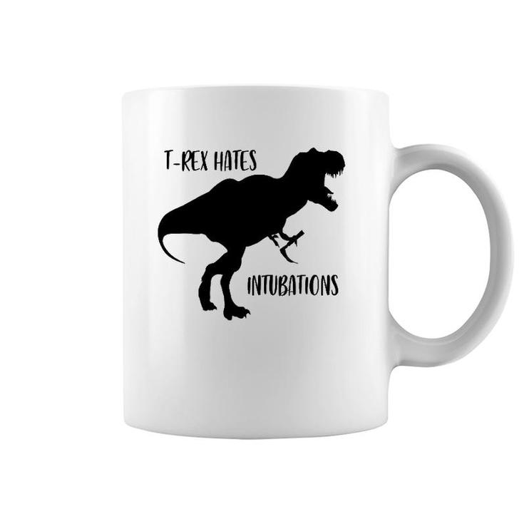 T Rex Hates Intubations Laryngoscopy Dinosaur Design Coffee Mug