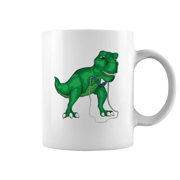 T-Rex Hates Jump Rope Cute Love Dinosaurs Funny Gym Gift Coffee Mug