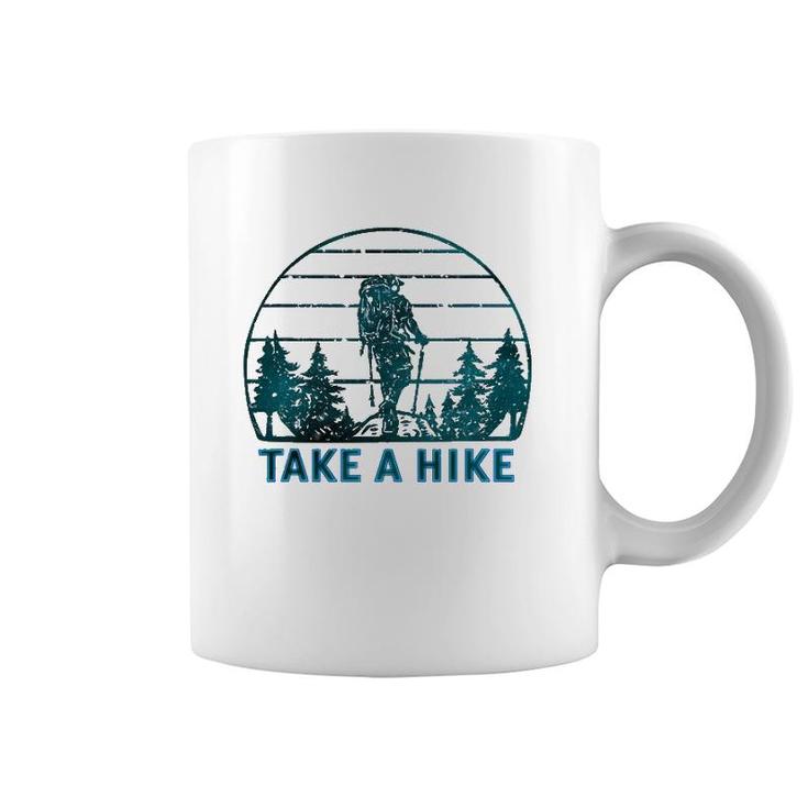 Take A Hike Beautiful Snowy Forest Hiker Coffee Mug