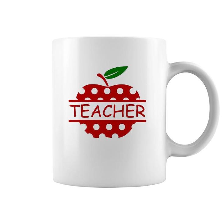 Teacher Life Teach Red Apple Teaching Lover Coffee Mug