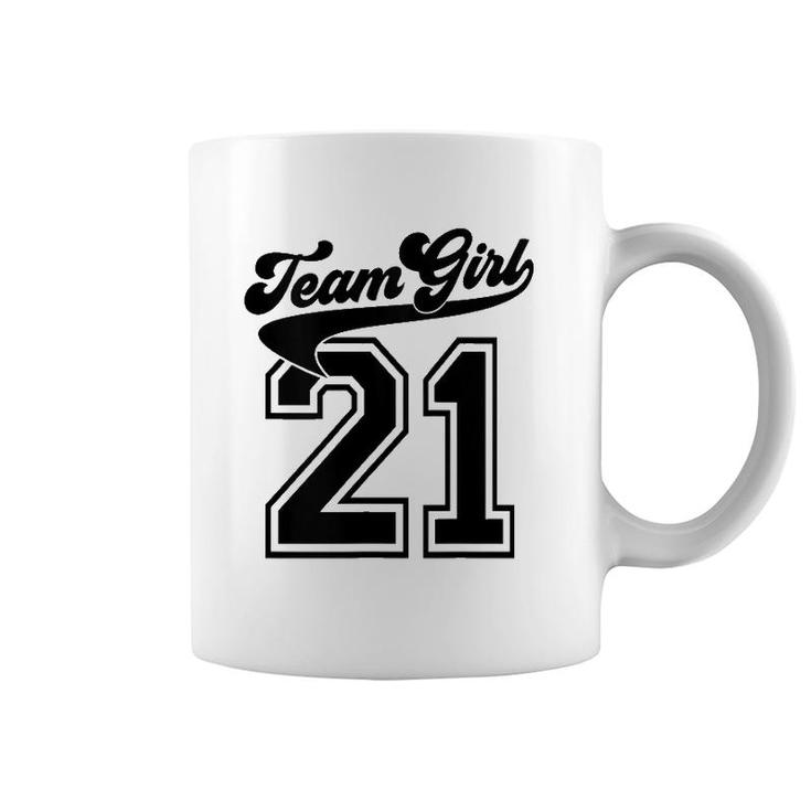 Team Girl Gender Reveal 2021 Birth Announcement Shower Gift  Coffee Mug