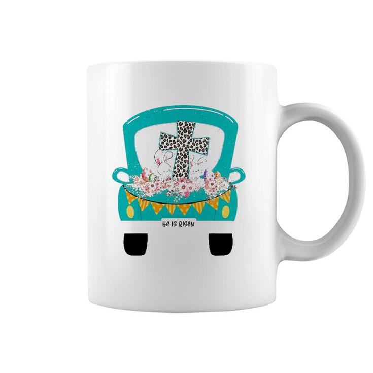 Th Cute Christian Cross Easter Truck Bunny Egg Costume Coffee Mug