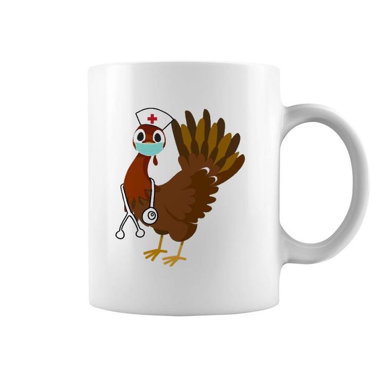 Thanksgiving Nurse  Funny Turkey Scrub Gift For Nurses Coffee Mug