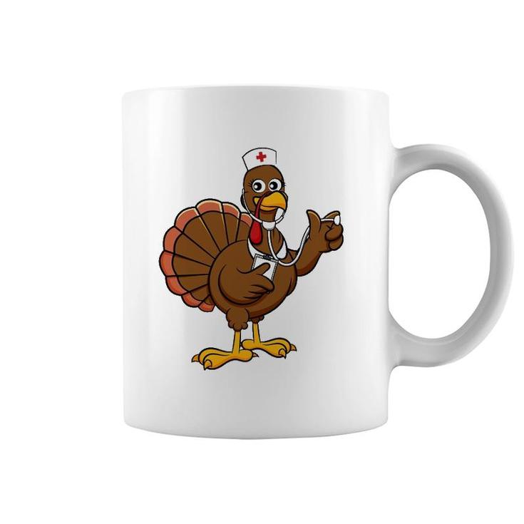 Thanksgiving Nurse Turkey Funny Feast Day Gift Coffee Mug