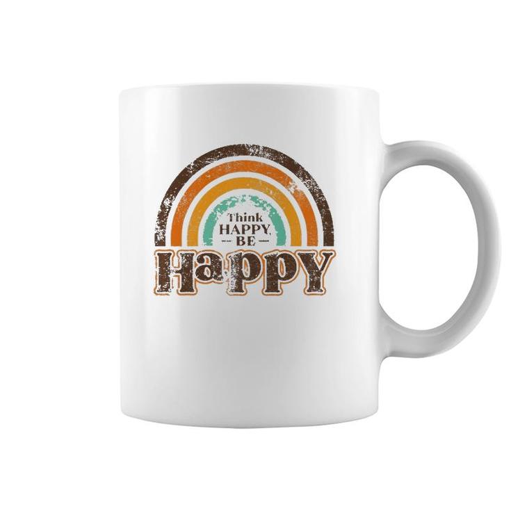 Think Happy Be Happy Rainbow  Coffee Mug