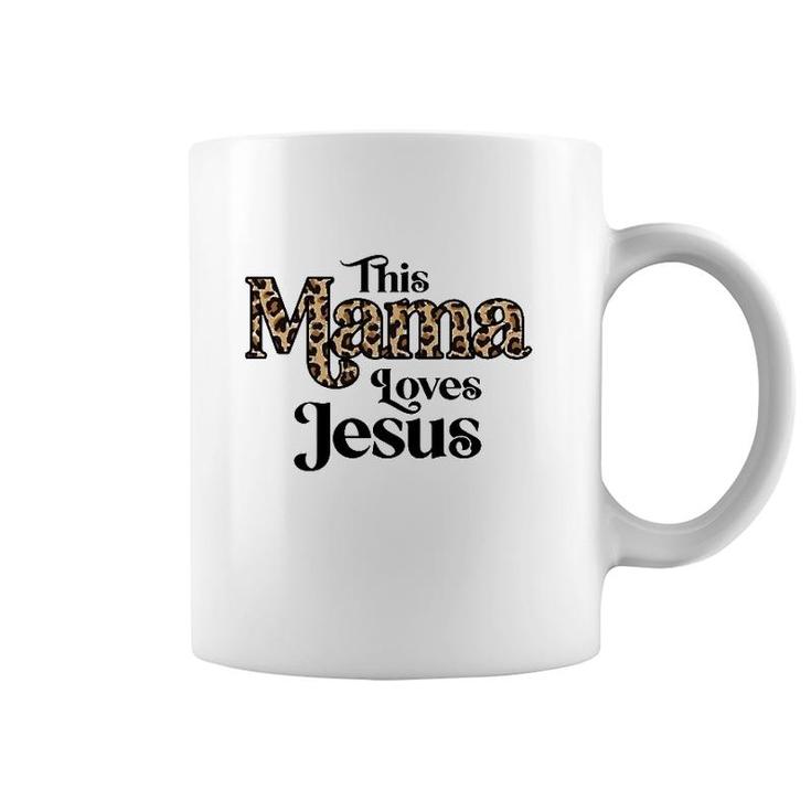 This Mama Loves Jesus Leopard Print Coffee Mug