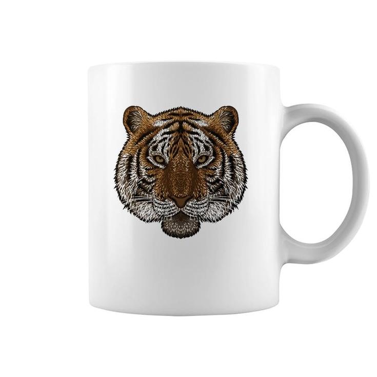 Tiger Face Fearless Tiger Head Roaring Animal Kids Boys Coffee Mug