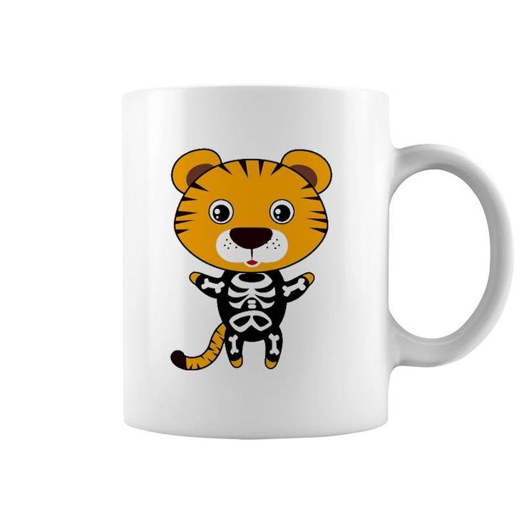 Tiger Skeleton Xray Costume Cute Easy Animal Halloween Gift Coffee Mug