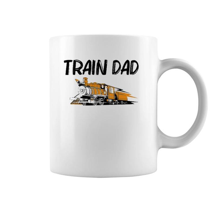 Train Gift For Dad Men Cool Locomotives Train Conductors Coffee Mug