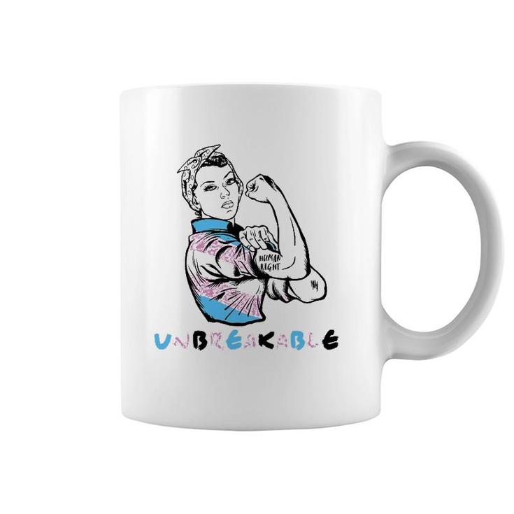 Trans Transgender Human Rights Unbreakable Cool Lgbt Gift Coffee Mug