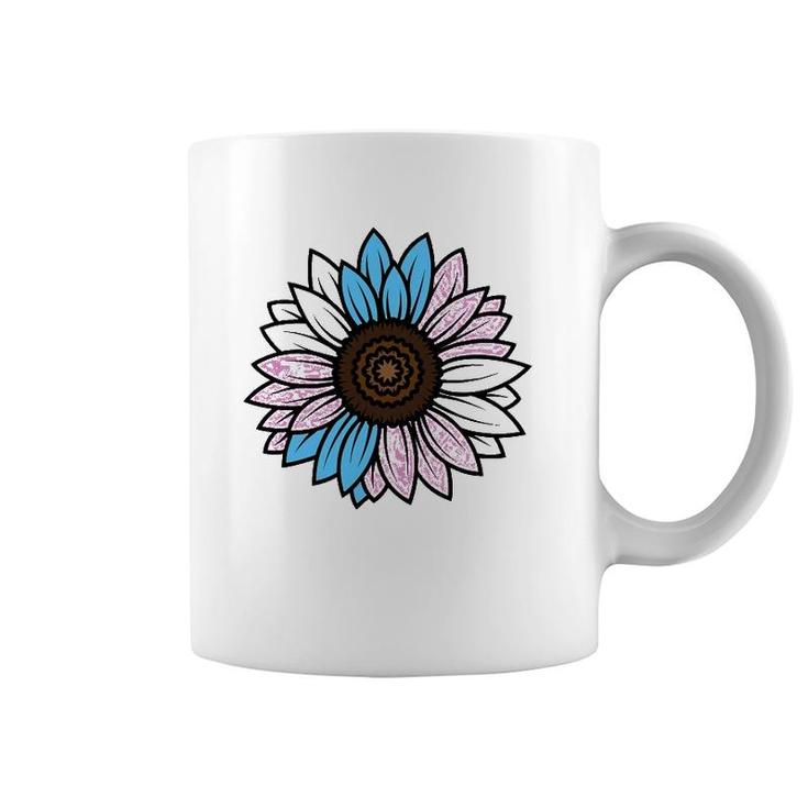 Trans Transgender Sunflower Pride Flag Lgbtq Cool Lgbt Gift Coffee Mug
