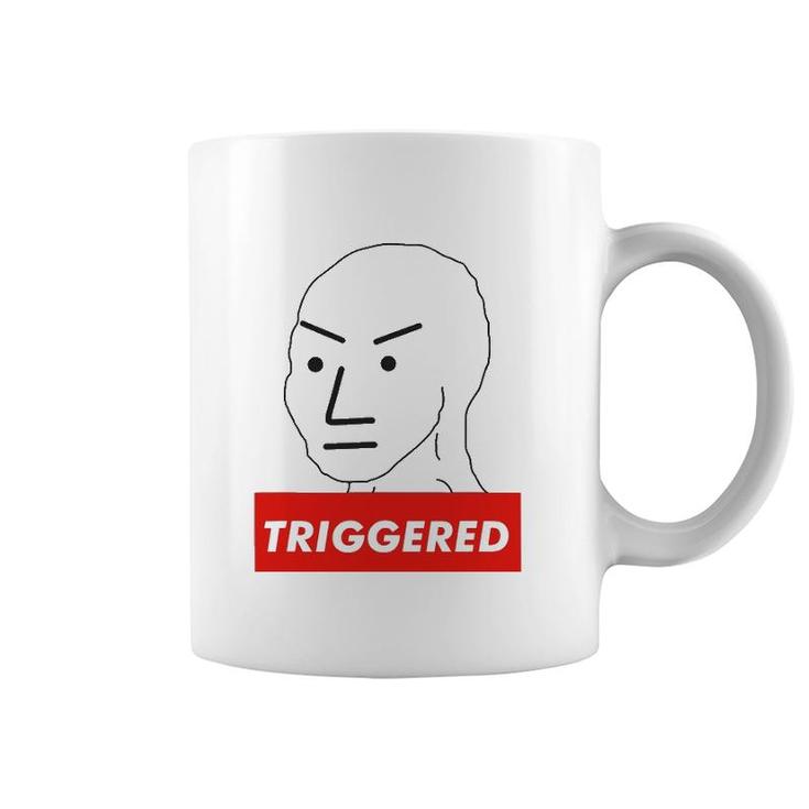Triggered Npc Non Playable Character Sjw Wojak Meme Coffee Mug