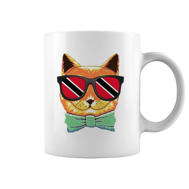 Trinidad And Tobago Flag Trinidad And Tobago Cat Sunglasses Coffee Mug