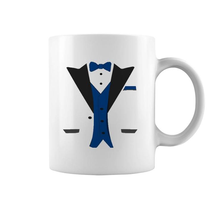 Tuxedo Halloween Wedding Groom Costume Blue Funny Coffee Mug
