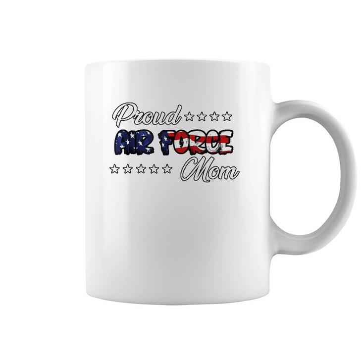 Us Flag Bold Proud Air Force Mom Coffee Mug