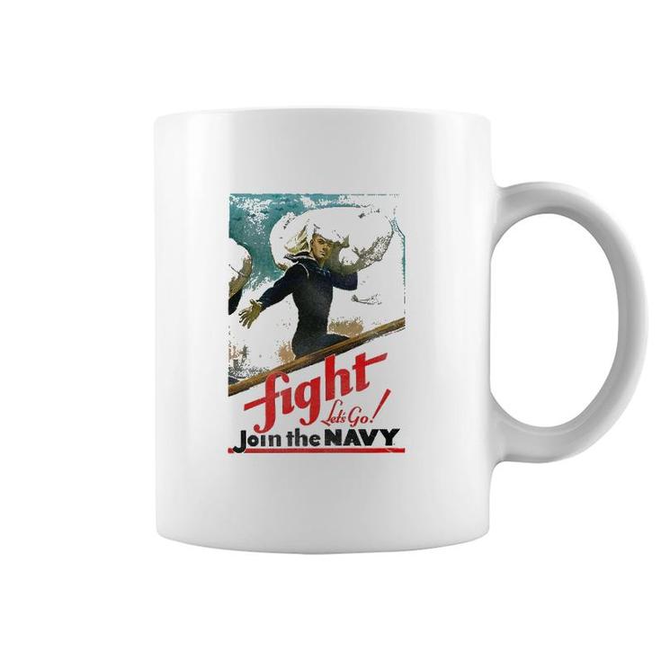 US Navy Fight Let's Go Coffee Mug