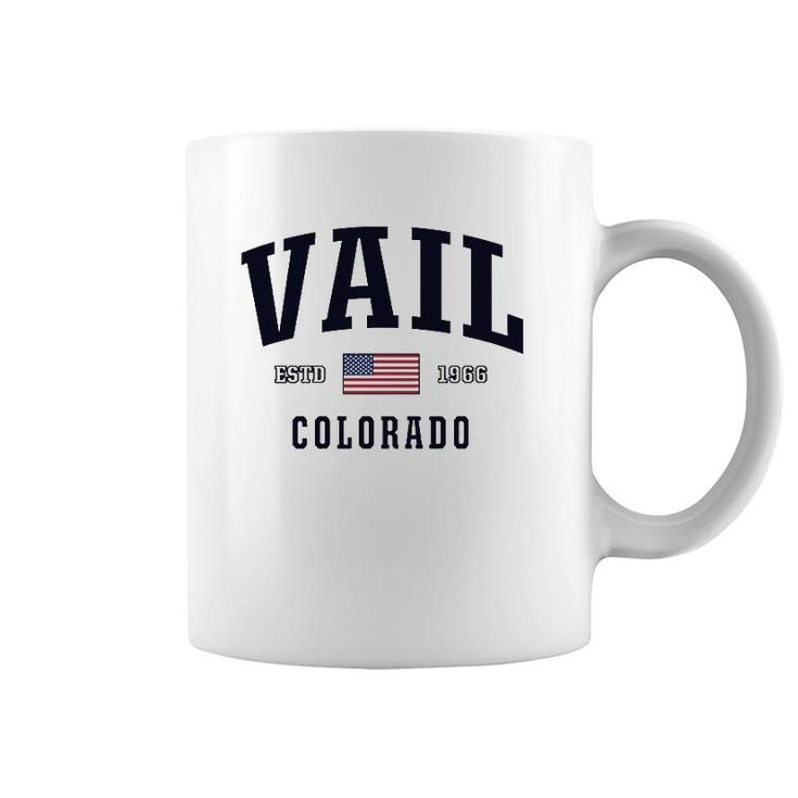 Usa Flag Stars & Stripes Vail Colorado  Coffee Mug