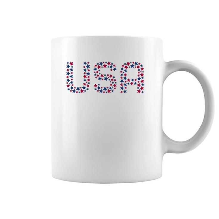 Usa Women Men Patriotic American Stars 4Th Of July Coffee Mug