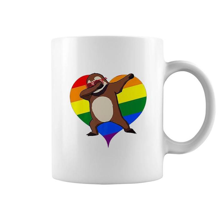 Valentines Day Dabbing Sloth Lgbt Gay Coffee Mug