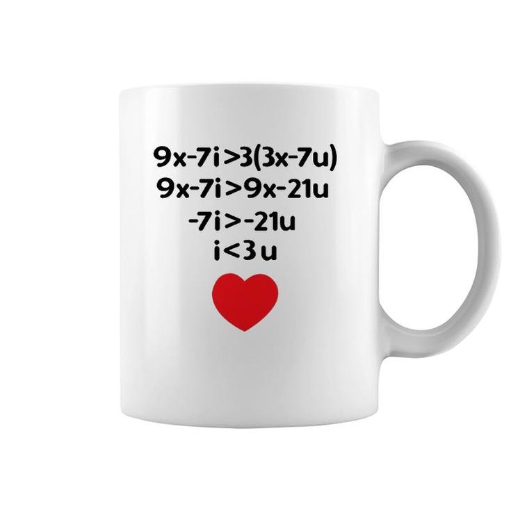 Valentine's Day Math Equation For I Love You Heart Coffee Mug