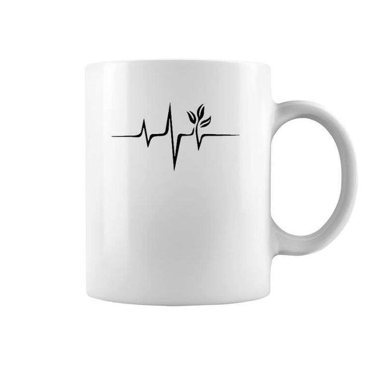 Vegan Heartbeat Veganism Plants Veganism Plant Tree Gift Coffee Mug
