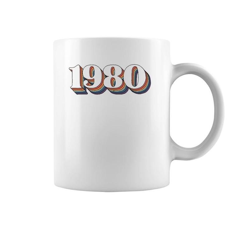 Vintage 1980 Birthday S For Women Retro Gift For Wife Coffee Mug