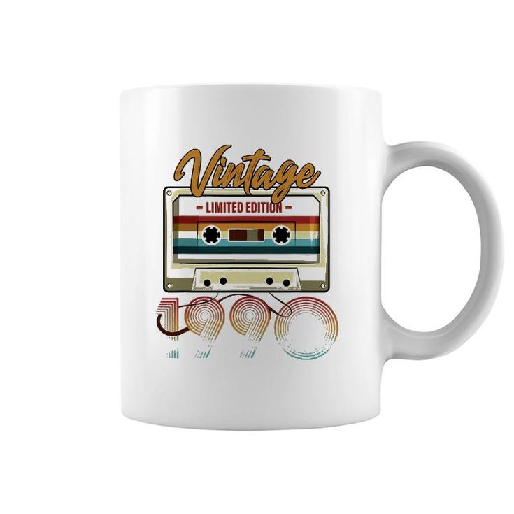 Vintage 1990 32Nd Birthday Cassette Tape For Men Women B-Day Coffee Mug