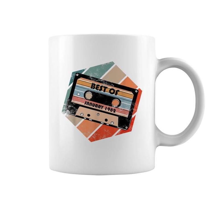 Vintage Best Of January 1982 Cassette Retro Birthday Tape  Coffee Mug